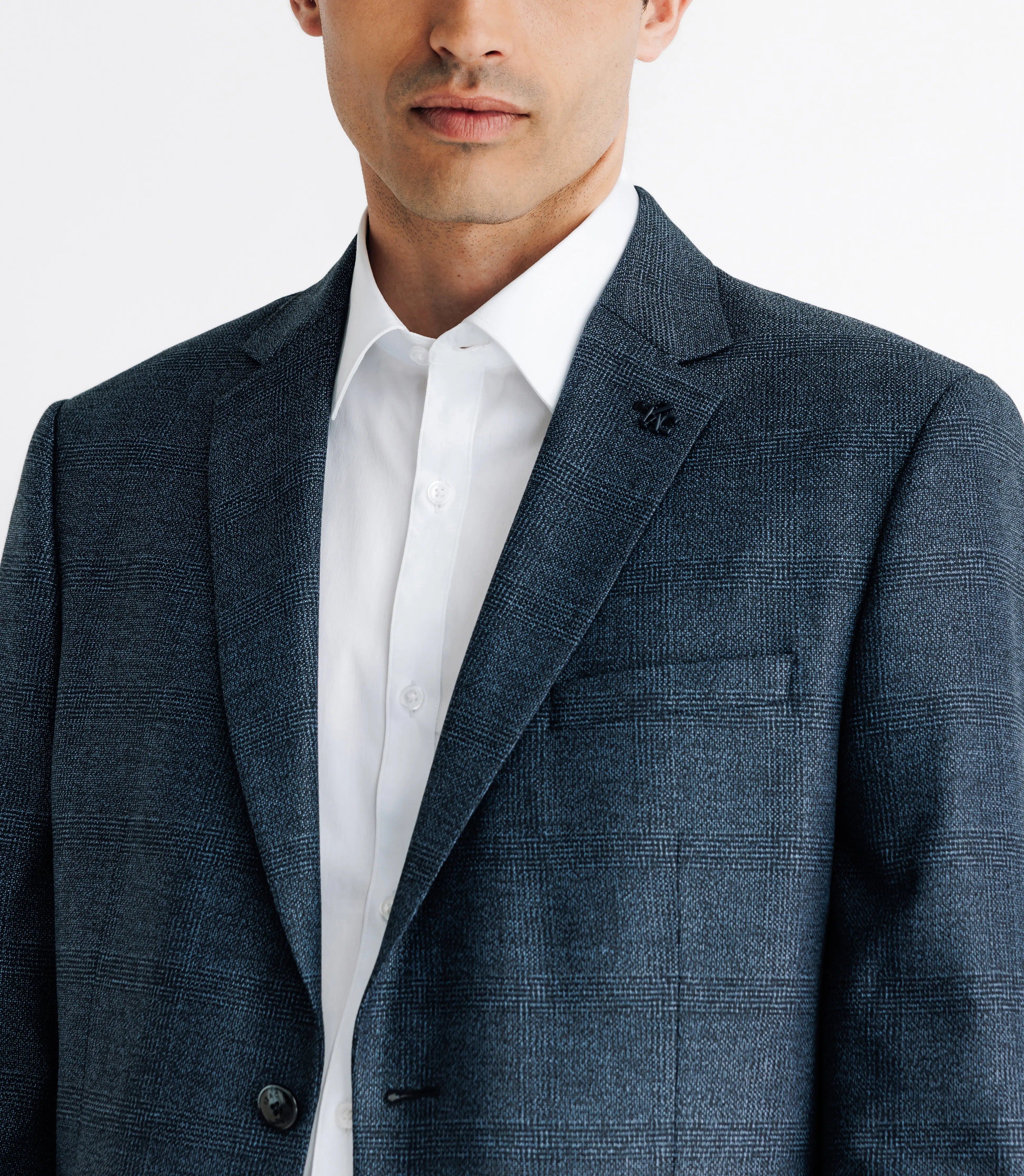 Costume à carreaux esprit Prince de Galles marine - IZAC