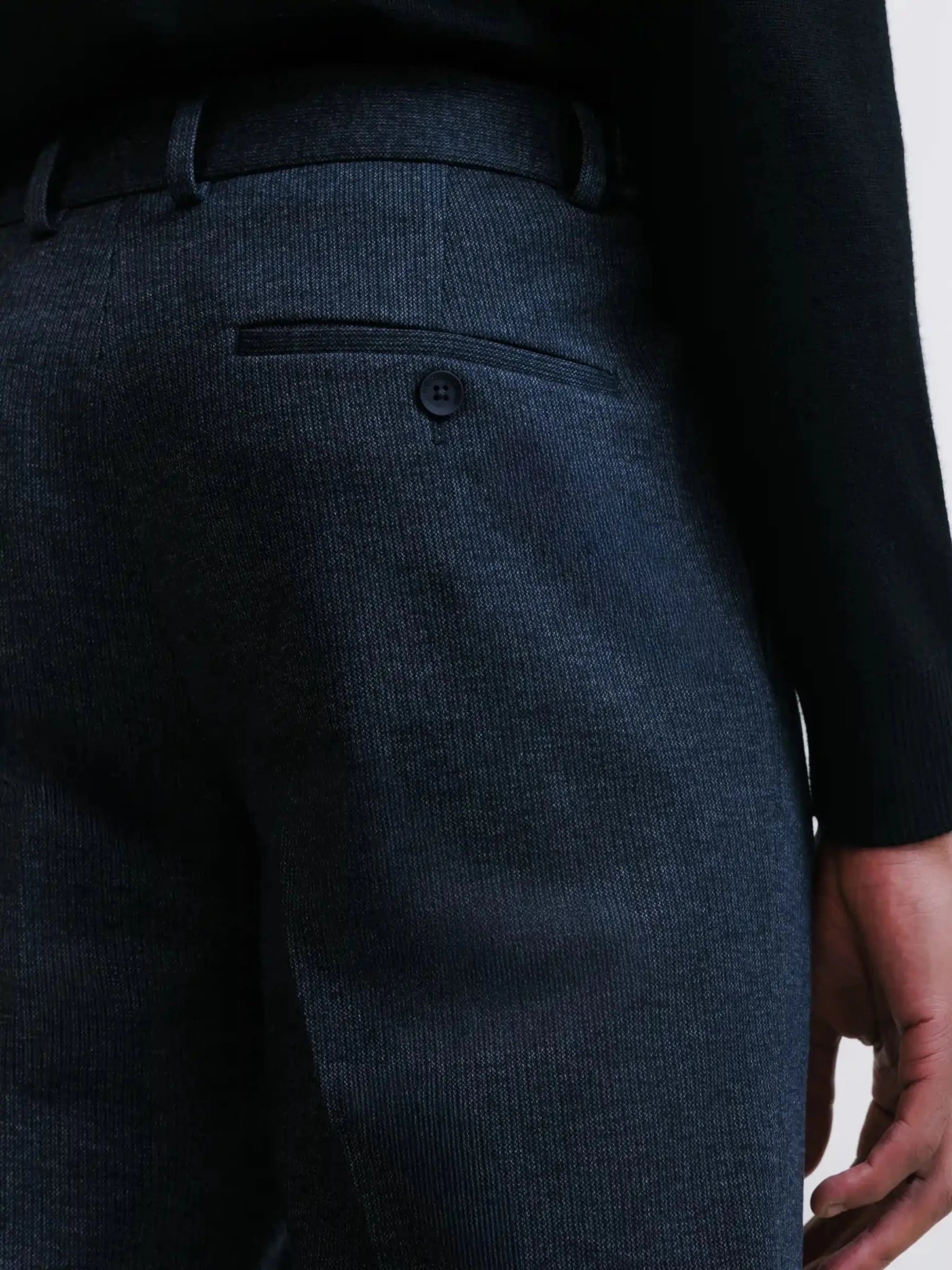 Pantalon ville en maille marine - IZAC