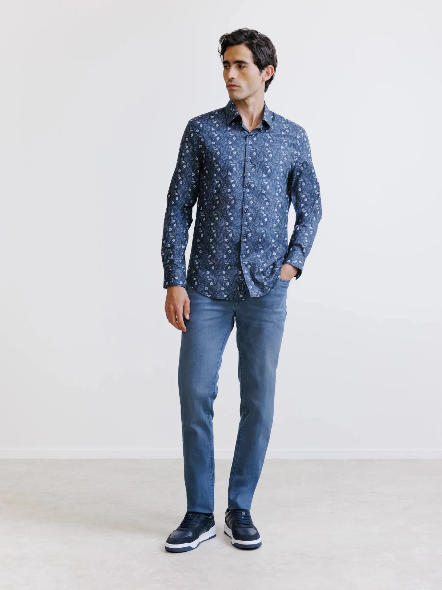 Chemise fantaisie marine