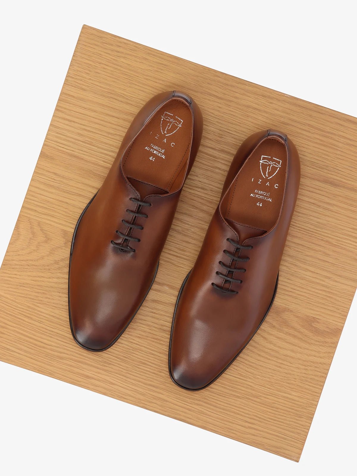 Chaussures richelieu en cuir marrons - IZAC