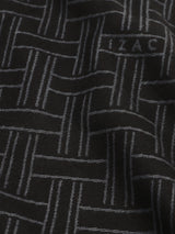 Scarf with black patterns