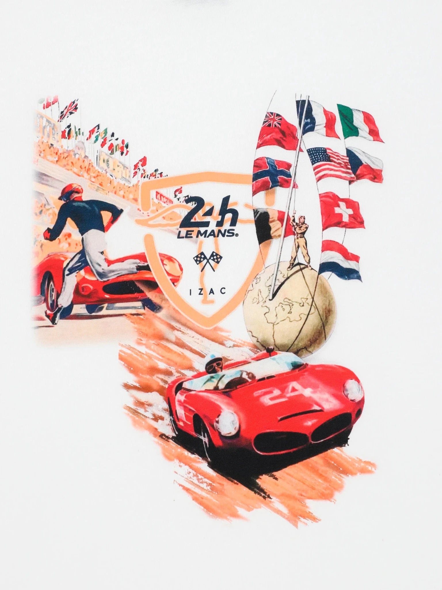 T-shirt col rond blanc 24h Le Mans - IZAC