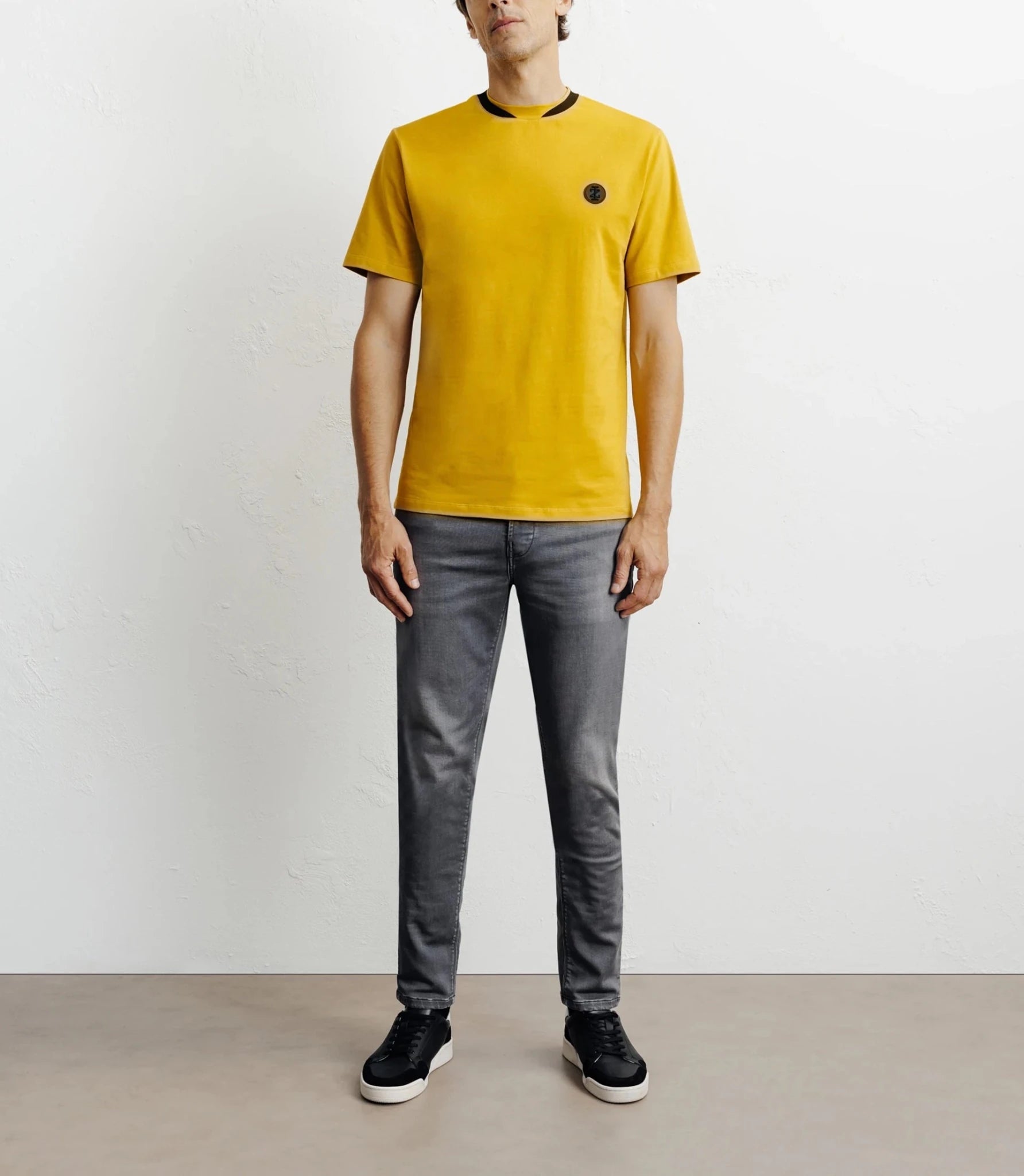 T-shirt col teddy jaune - IZAC