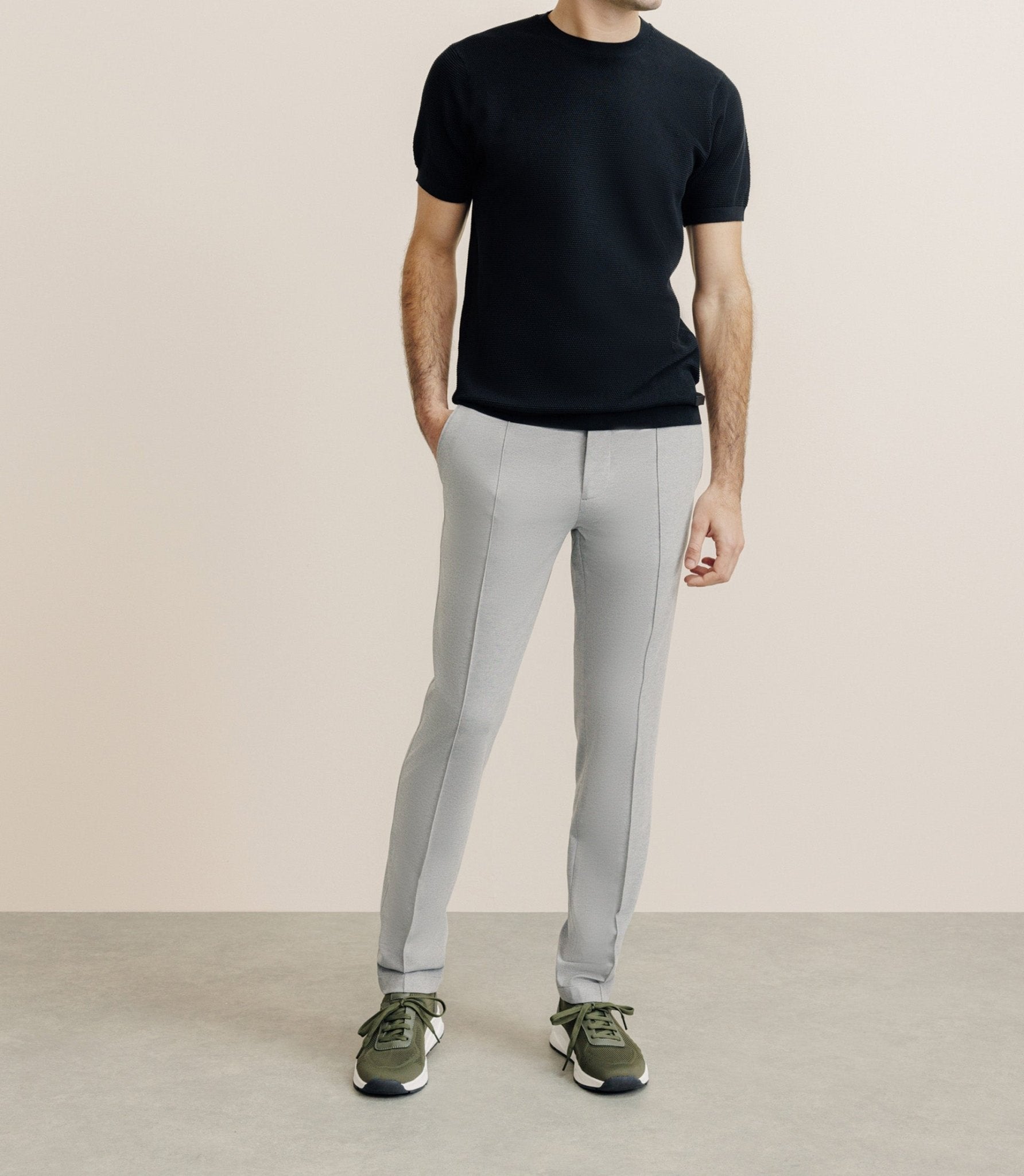 T-shirt en maille noir - IZAC