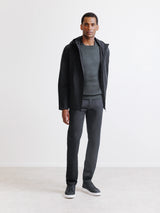 Black hooded jacket