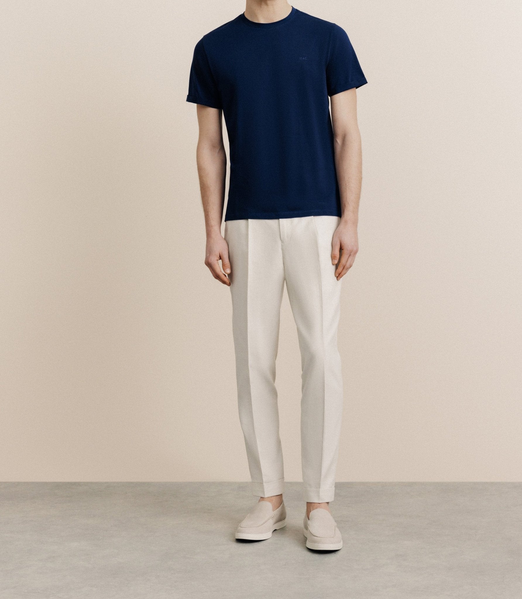 T-shirt col rond marine - IZAC