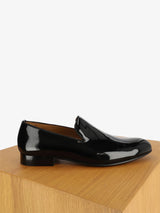 Mocassin en cuir verni noir - IZAC