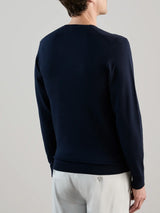 Navy V-neck sweater