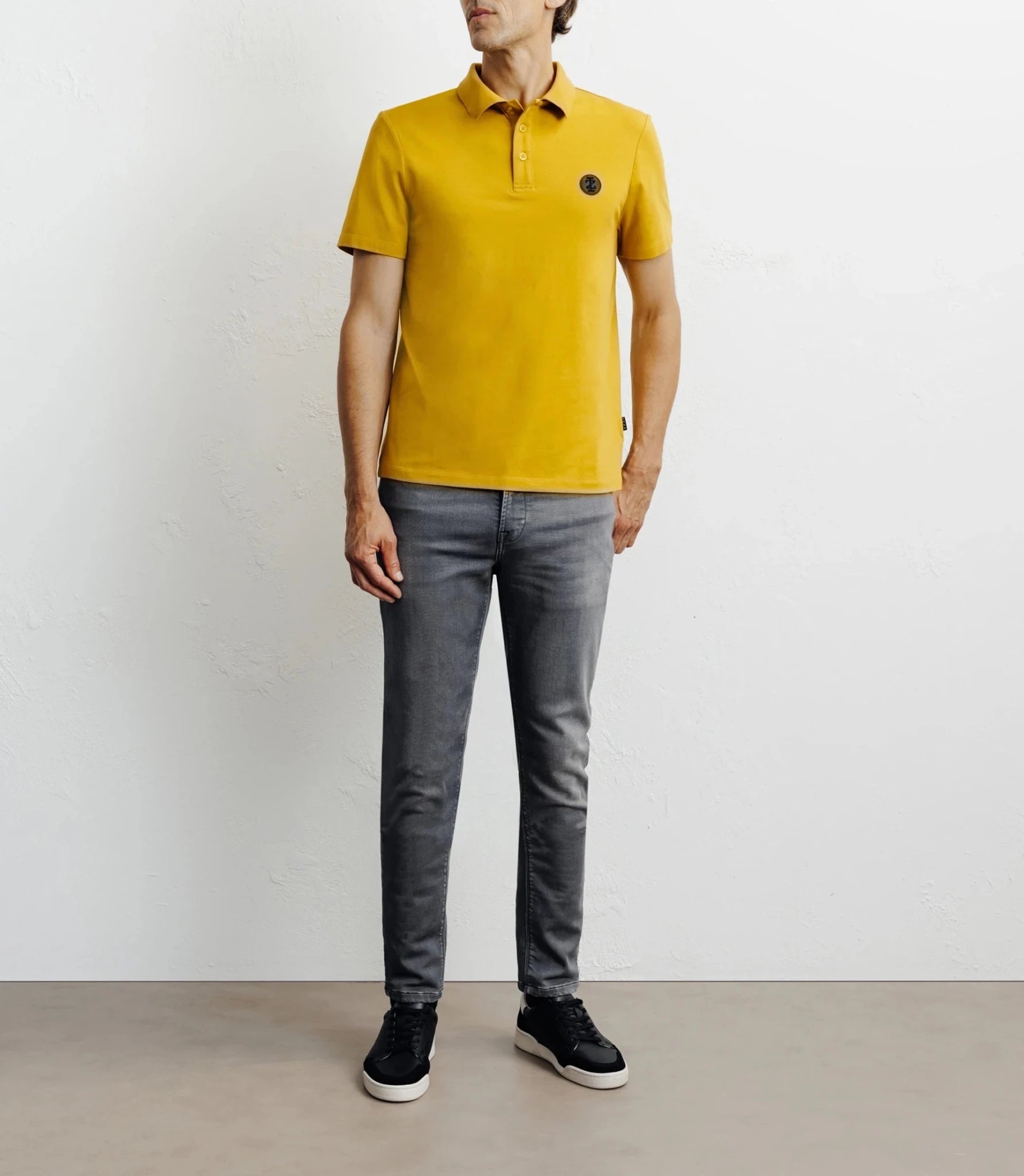 Polo boutonné jaune - IZAC