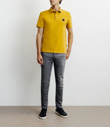 Polo boutonné jaune