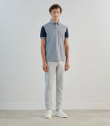 Polo piqué bleu gris clair - IZAC