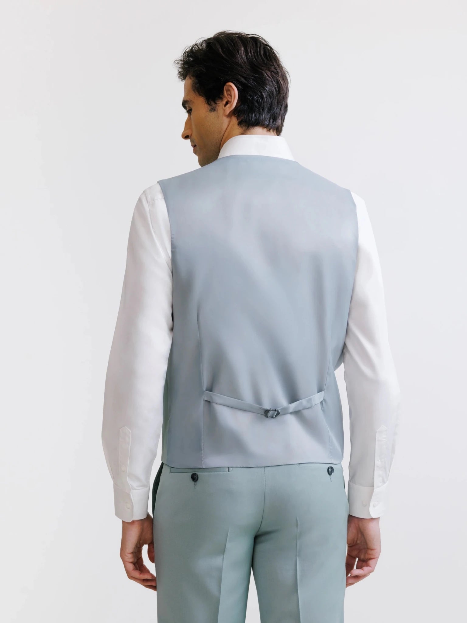 Gilet ville en laine majoritaire vert clair