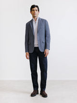 White and navy two-button jacket