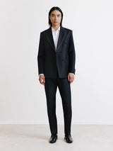 Black double-breasted suit