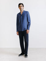 Chemise en flanelle marine