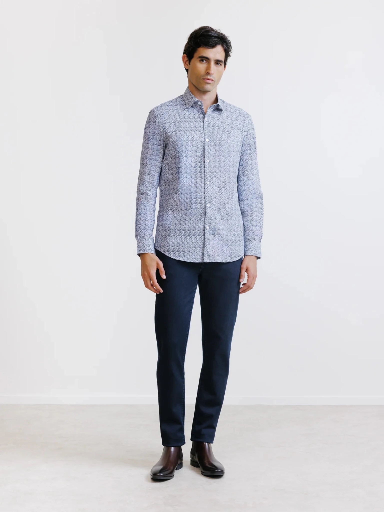 Chemise fantaisie marine - IZAC