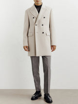 Manteau ville croisé beige