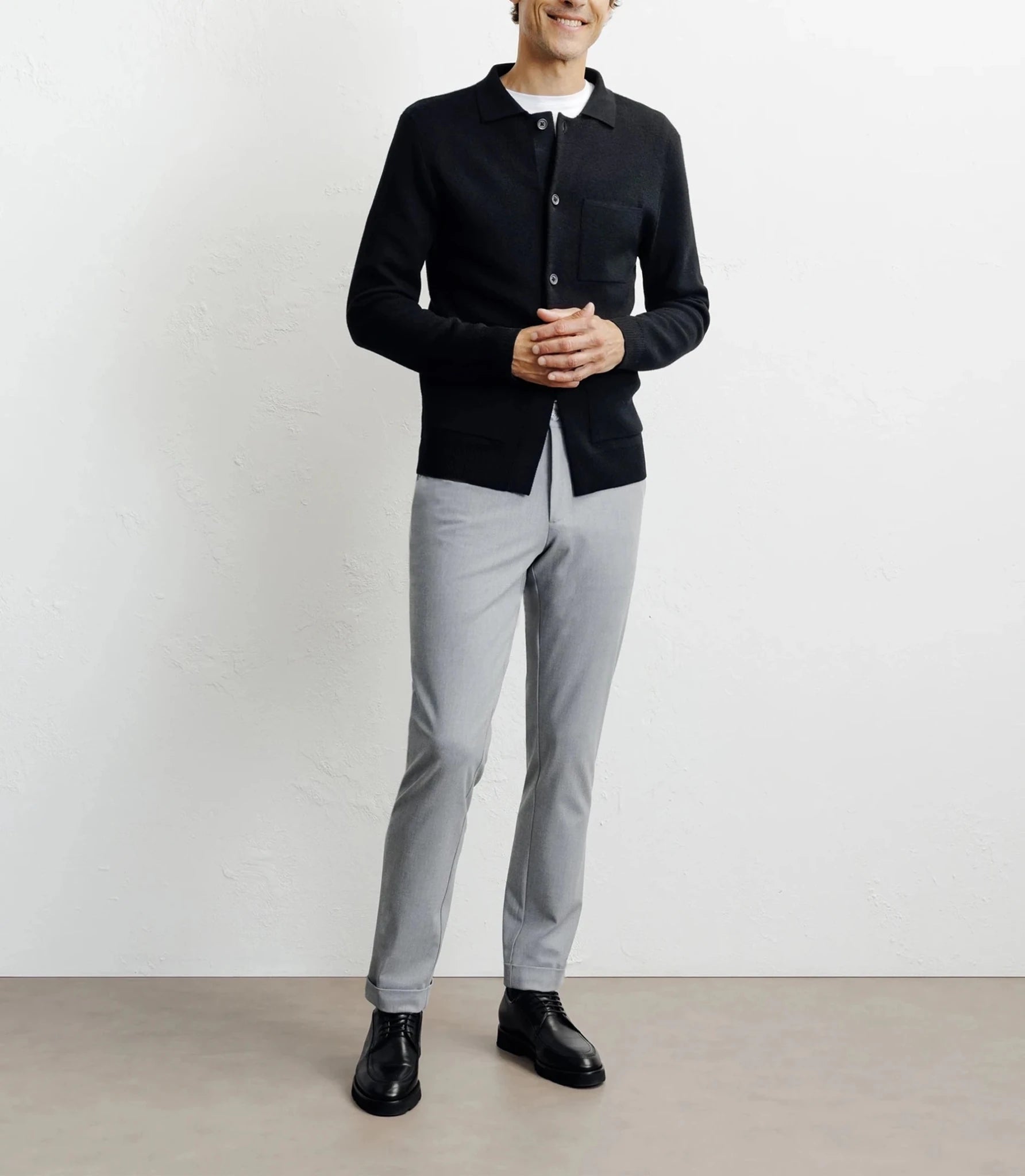 Cardigan surchemise en maille noir