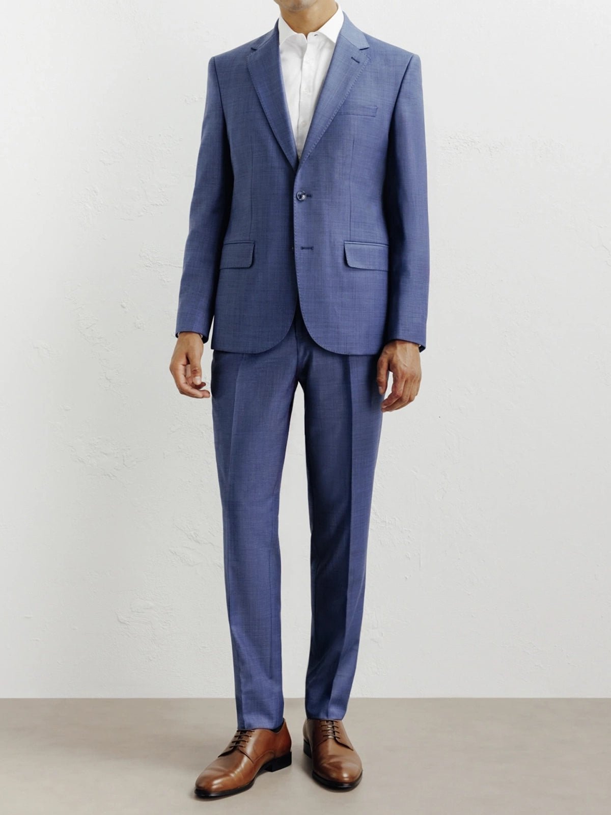 Costume en laine bleu