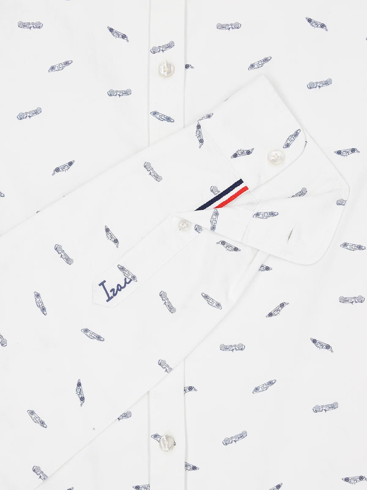 Chemise casual blanche 24h Le Mans - IZAC