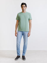 T-shirt col rond vert