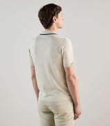 Polo col ouvert en maille beige - IZAC