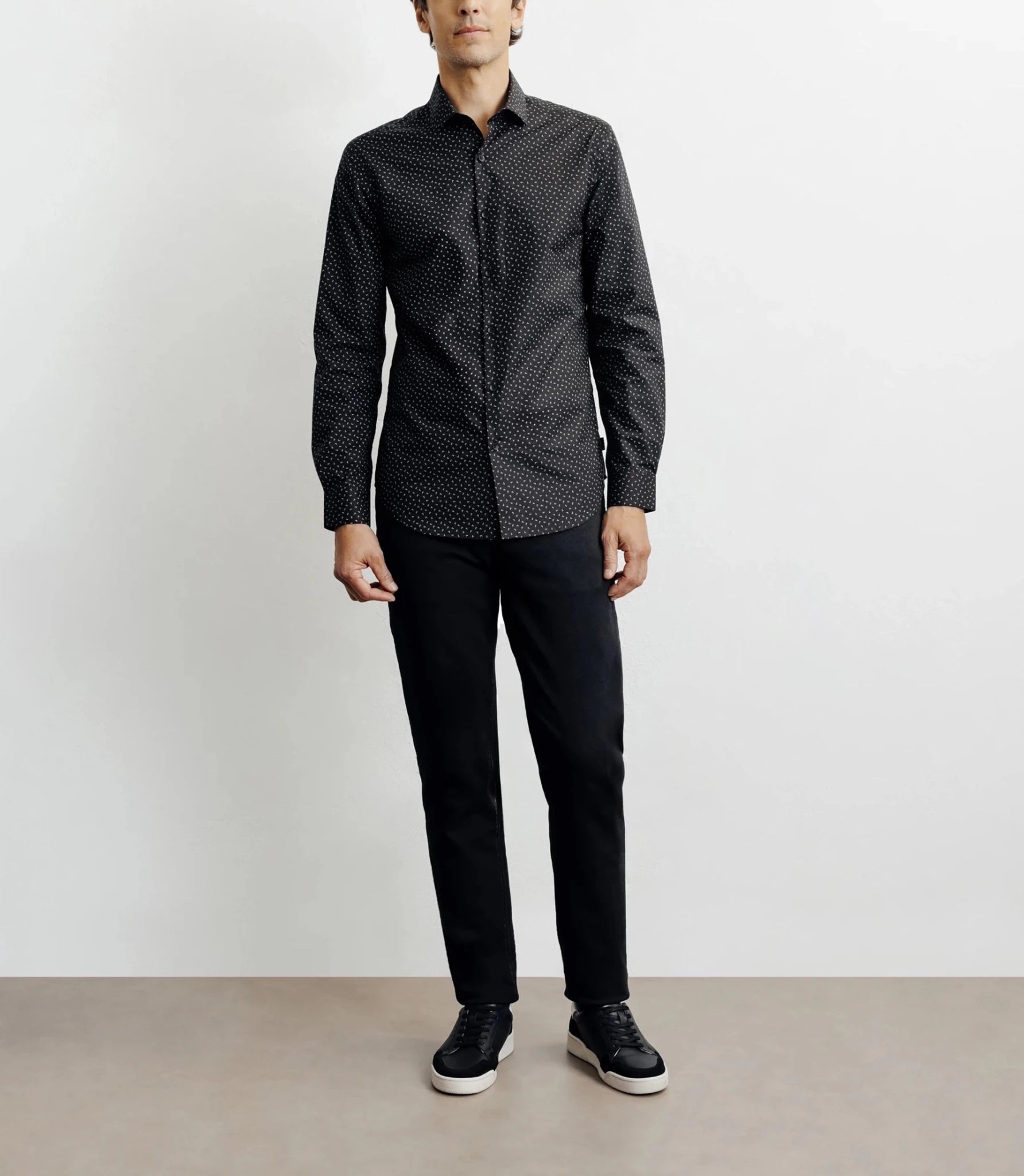 Black printed city shirt