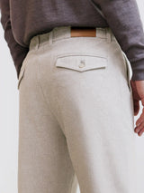 Pantalon flanelle écru