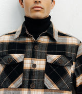 Large brown plaid overshirt