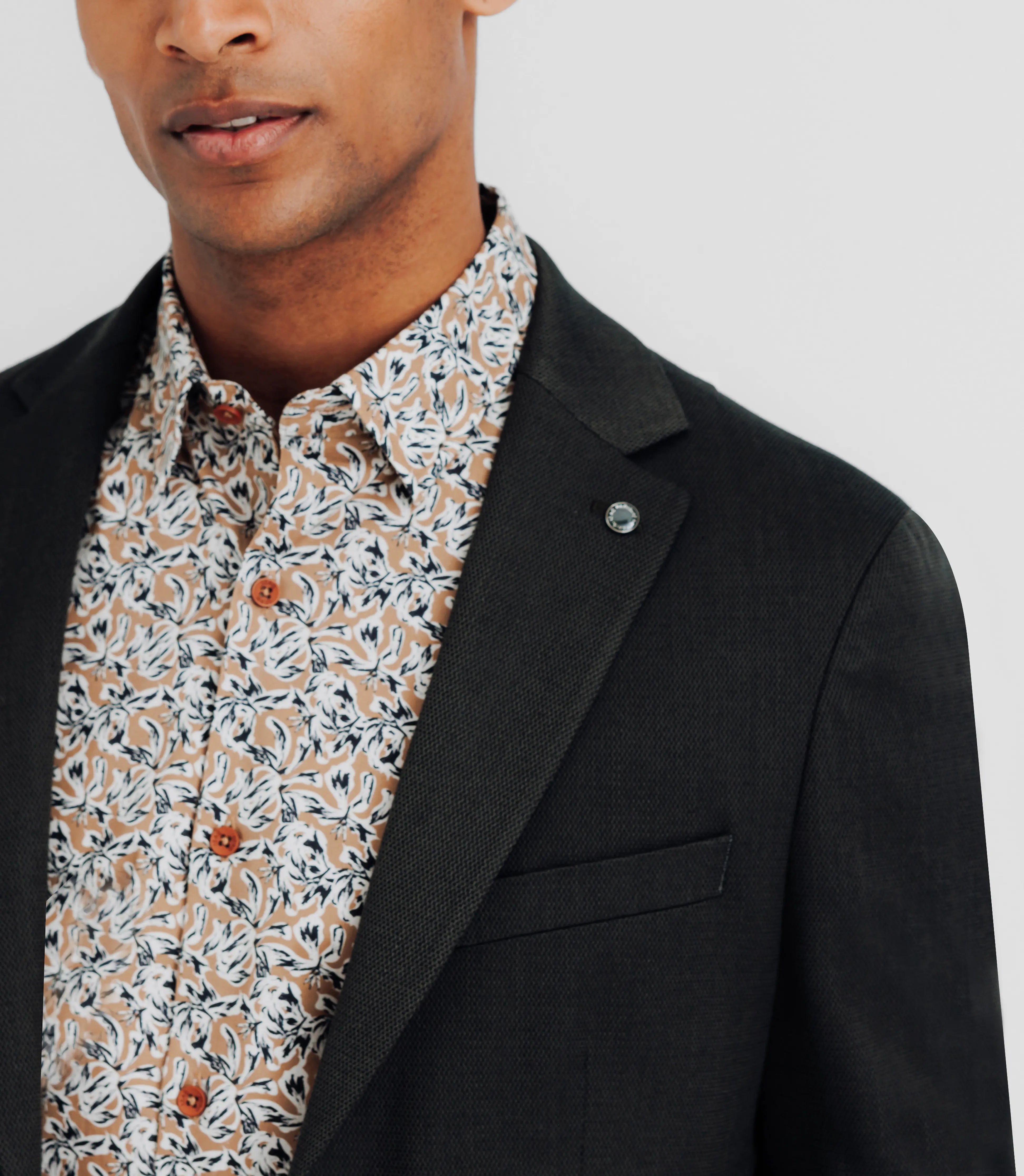 Veste casual 2 boutons kaki - IZAC