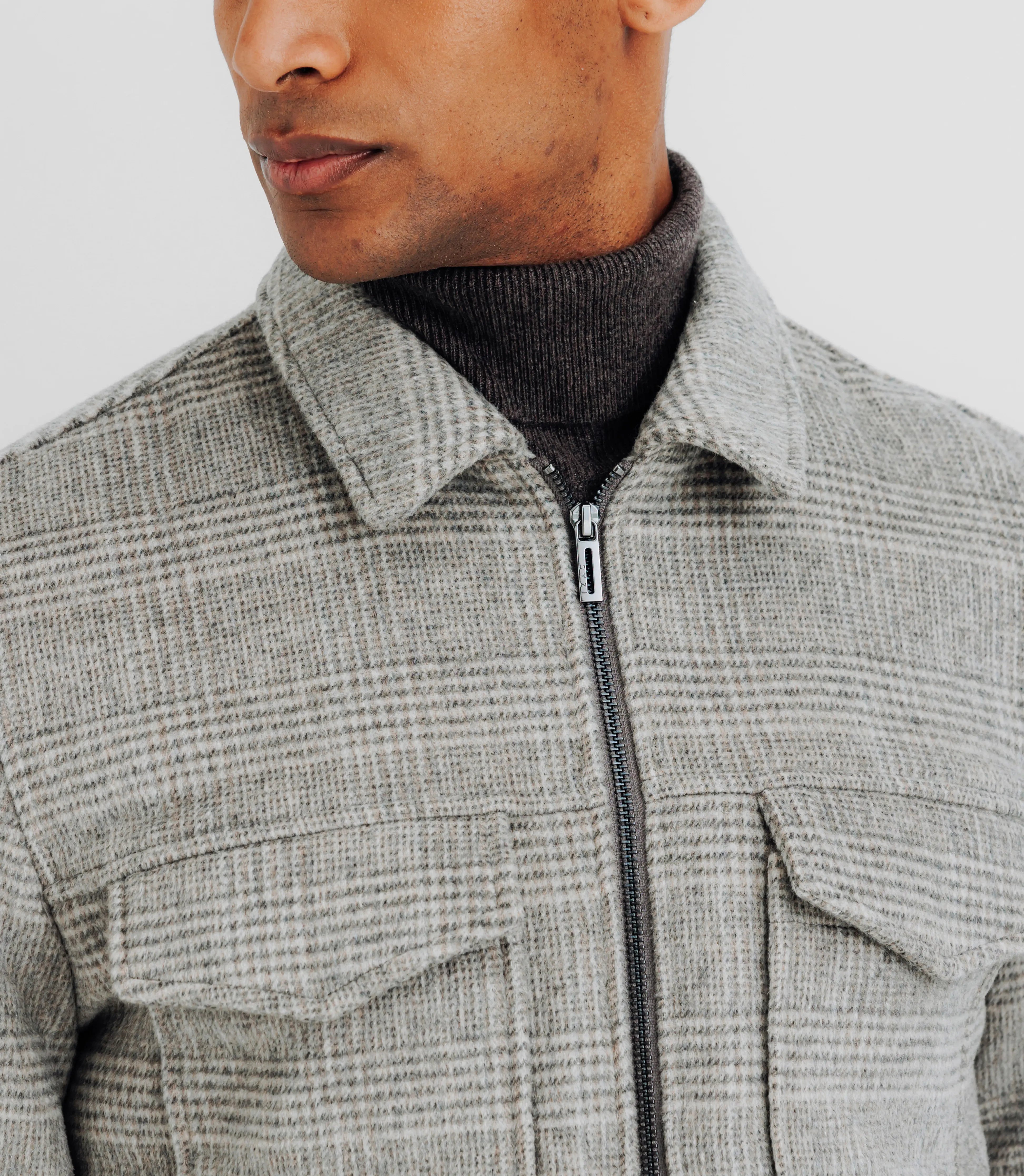 Blouson en laine gris - IZAC