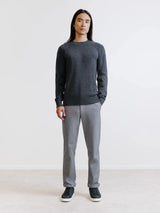 Pull en laine col rond anthracite