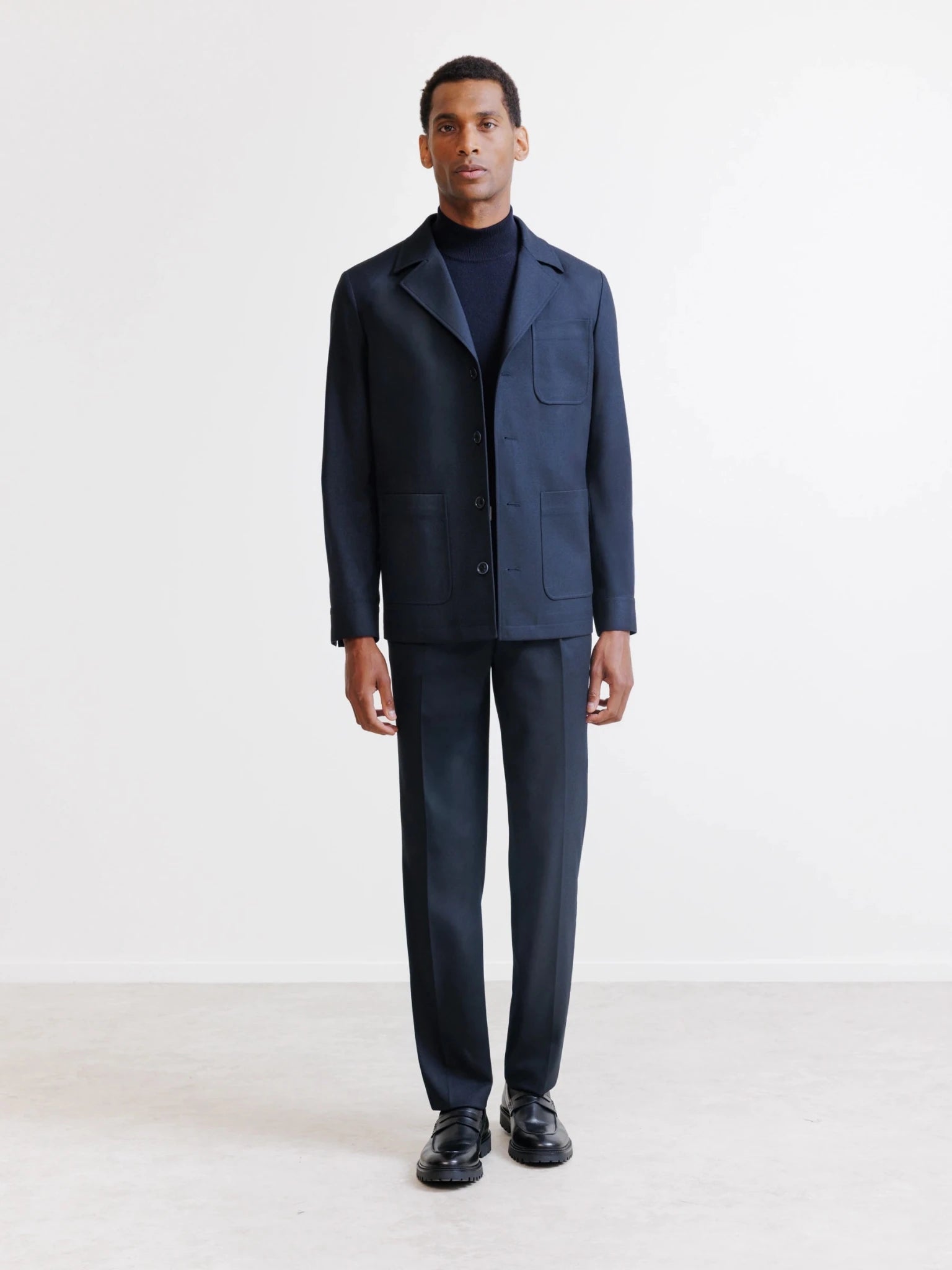 Veste ville en flanelle marine - IZAC