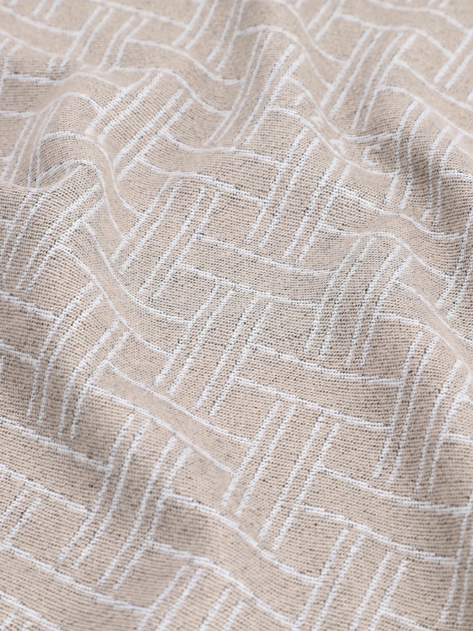 Écharpe à motifs beige - IZAC