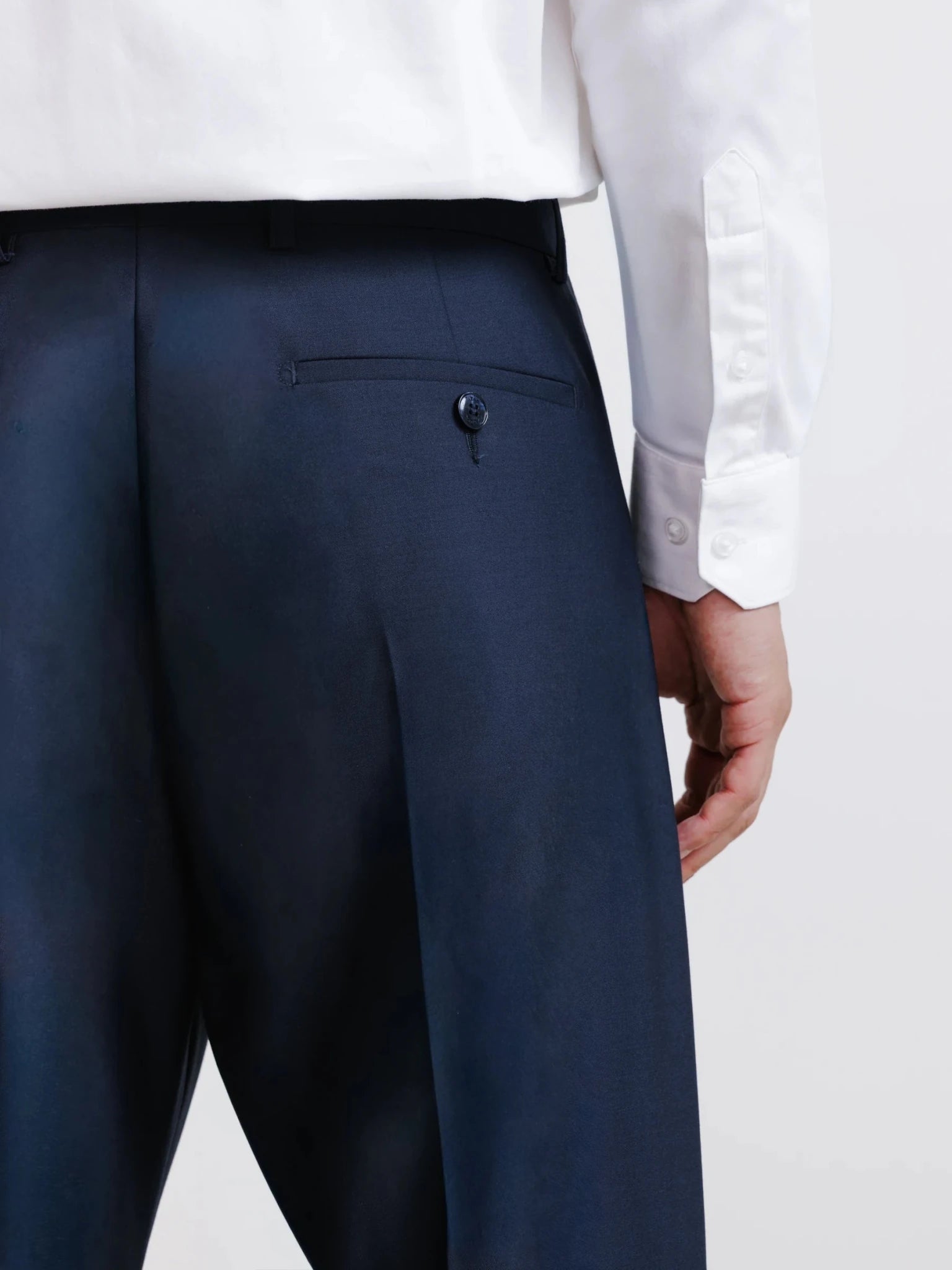 Pantalon taille haute marine - IZAC