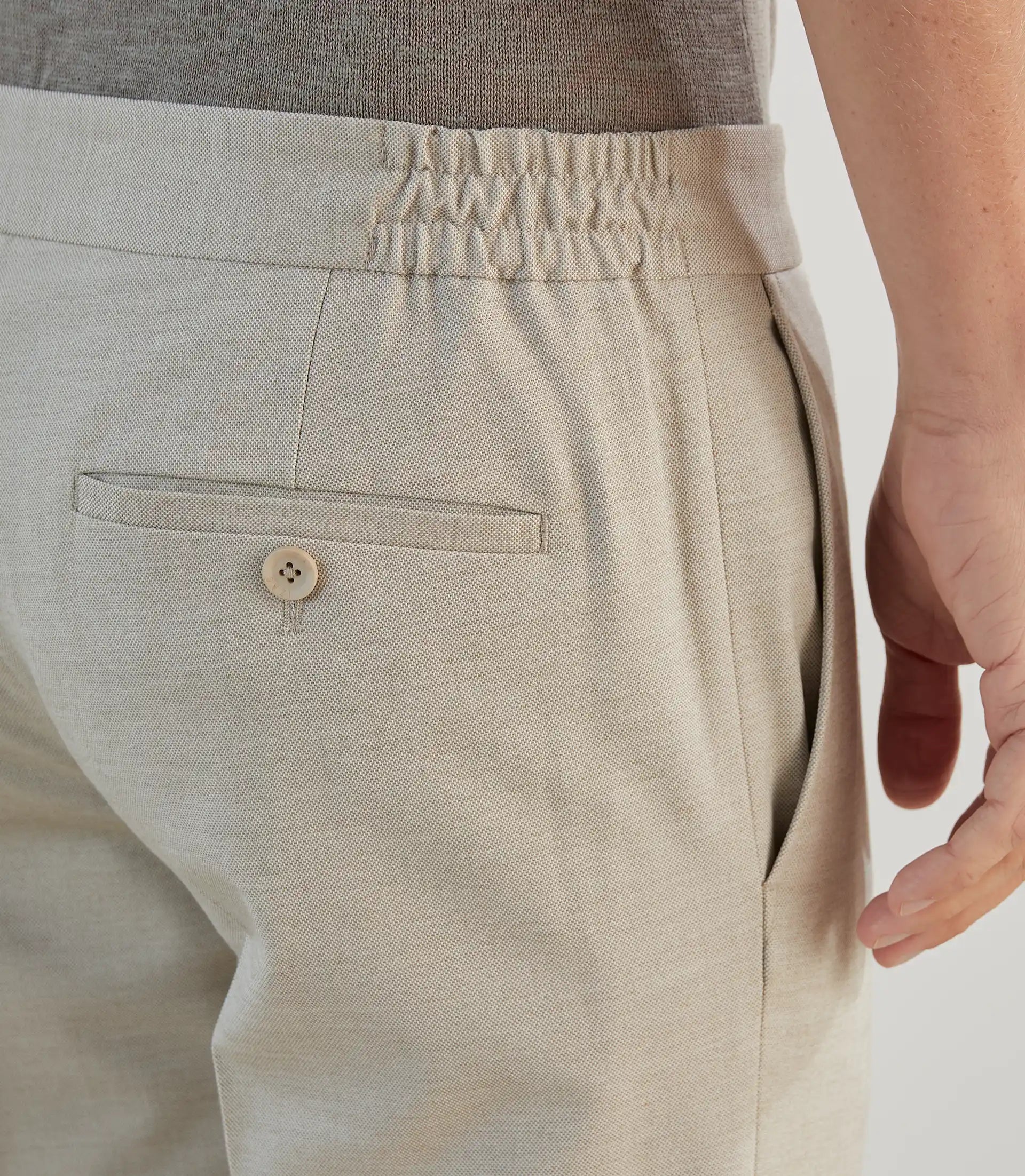Pantalon ville avec cordon de serrage beige - IZAC