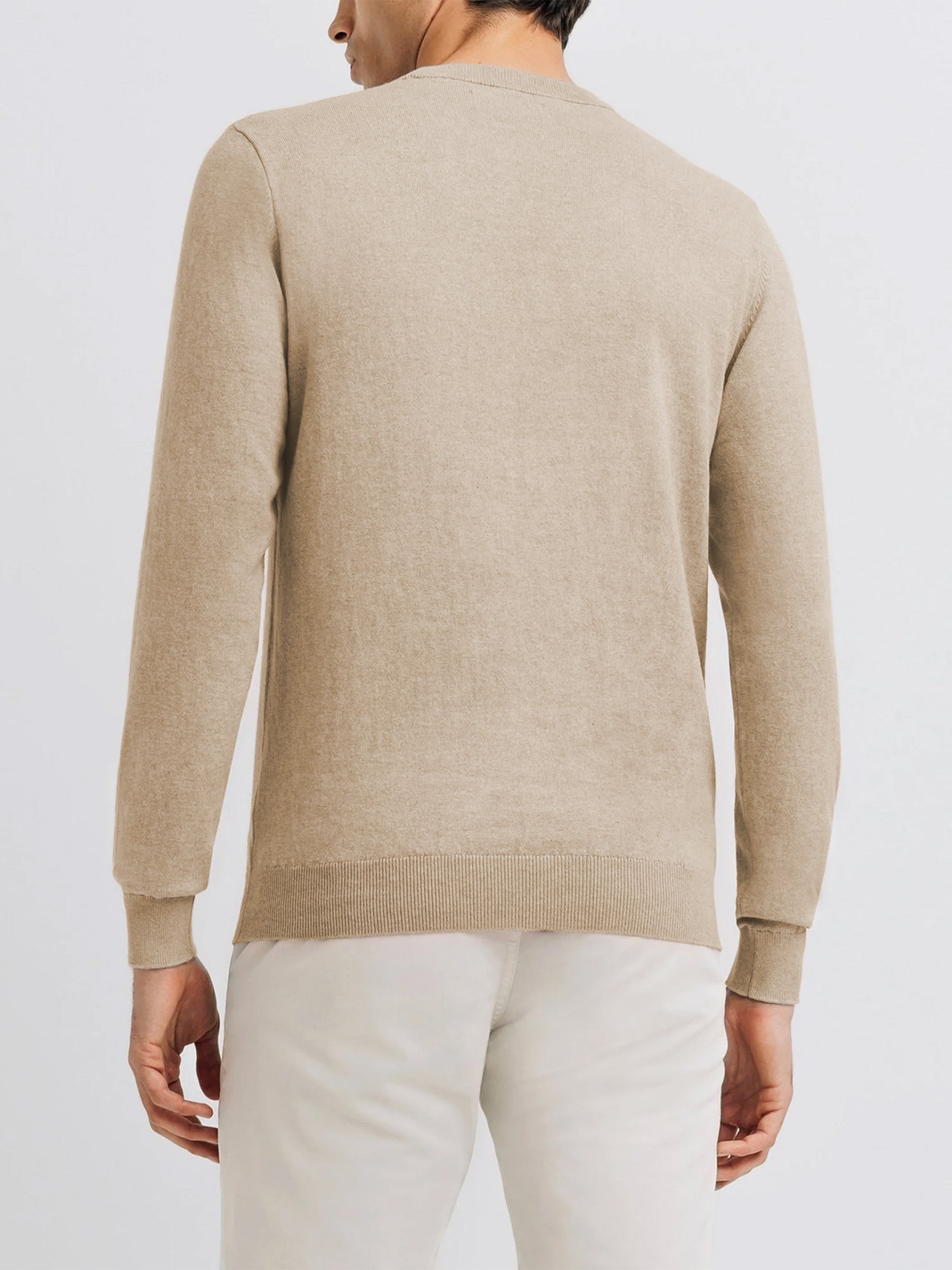 Beige crew-neck sweater