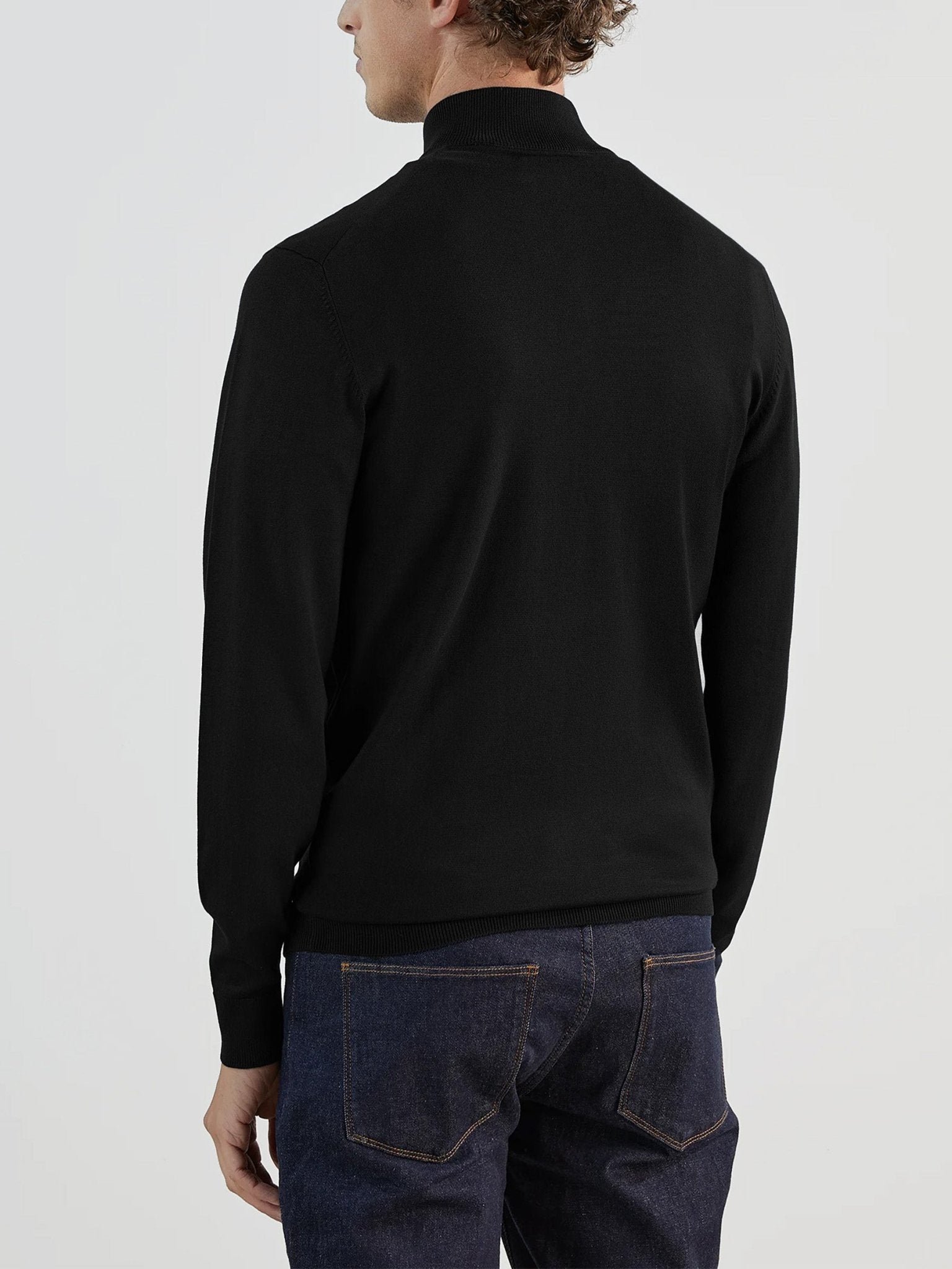 Pull col zip noir - IZAC