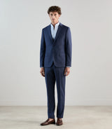 Costume 2 boutons en laine majoritaire bleu denim