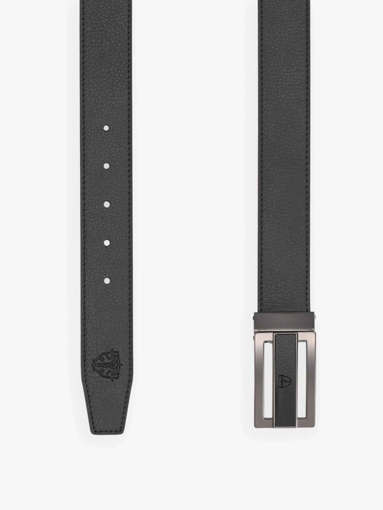 Black reversible belt