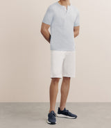 T-shirt boutonné bleu ciel