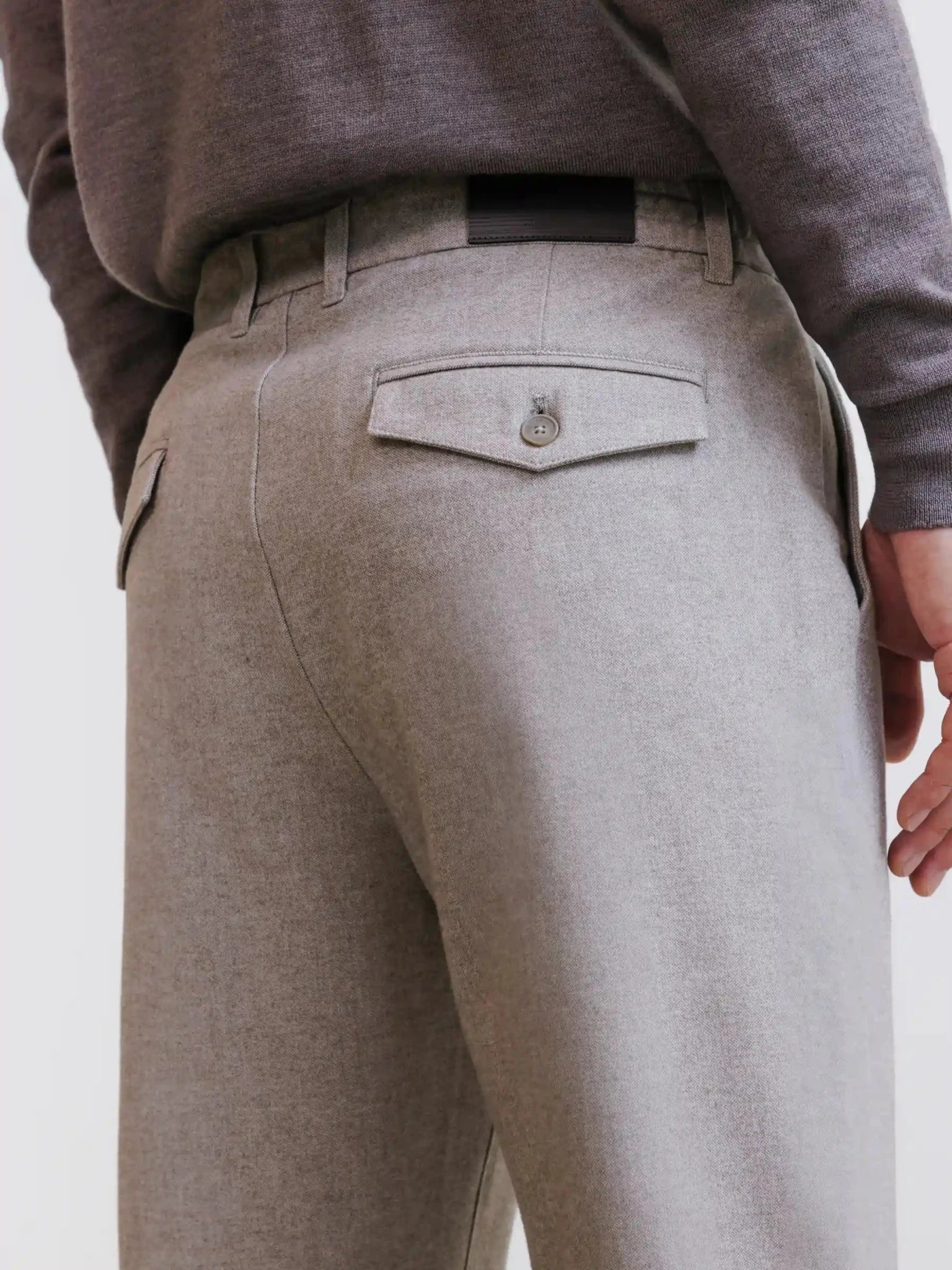 Pantalon flanelle beige clair - IZAC