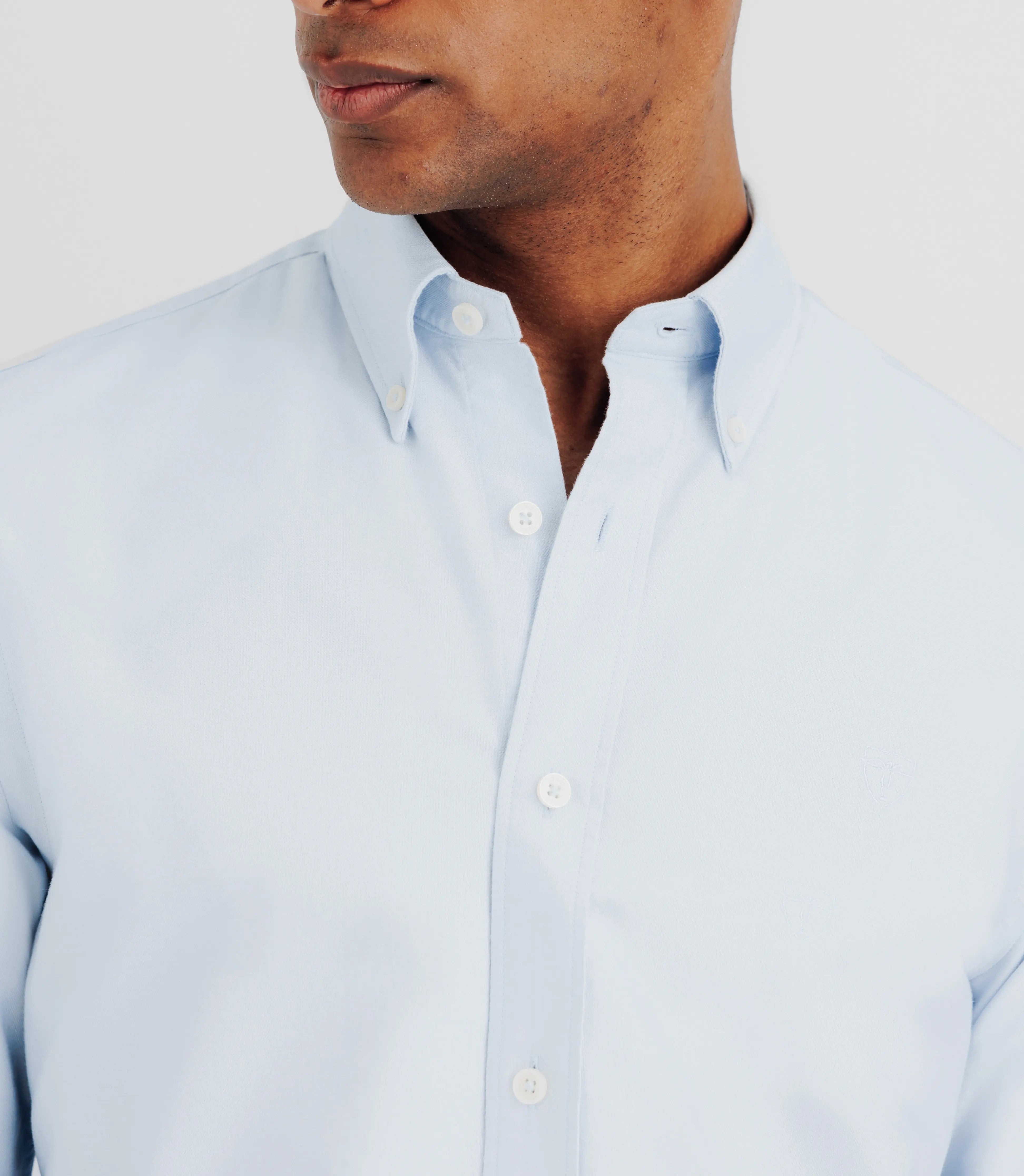 Chemise avec col boutonné ciel - IZAC