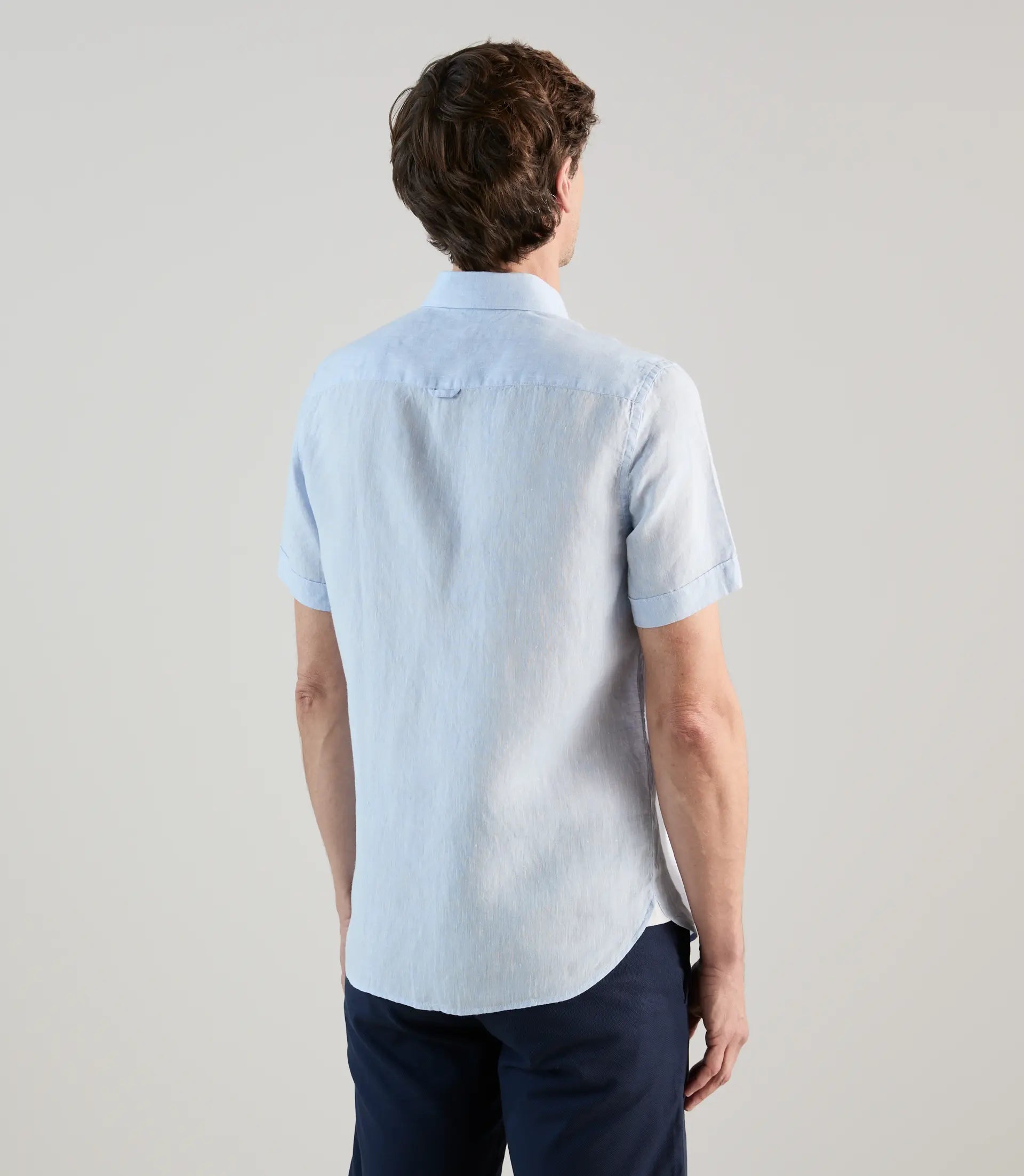 Chemise casual 100% lin ciel - IZAC