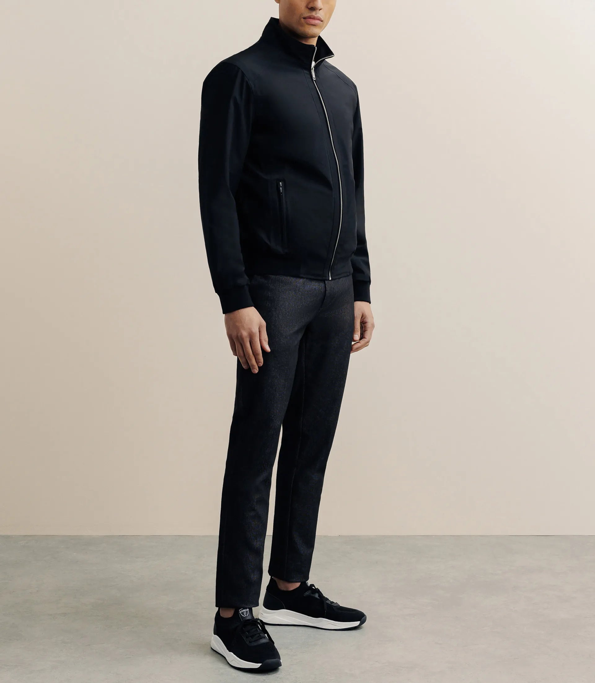 Blouson col montant noir - IZAC