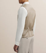 Gilet ville en laine majoritaire beige