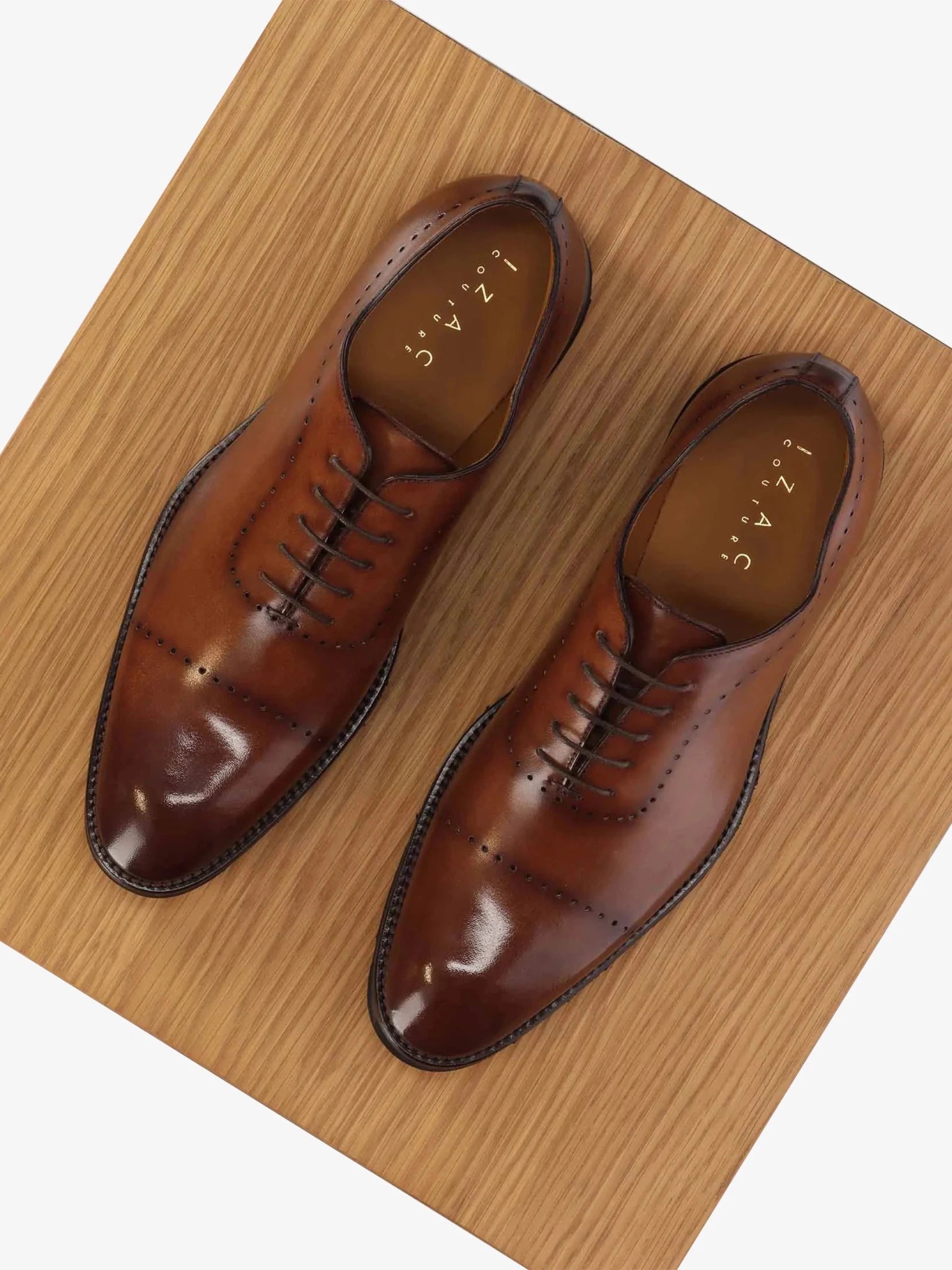 brown leather brogue
