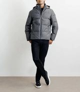 Short grey down jacket