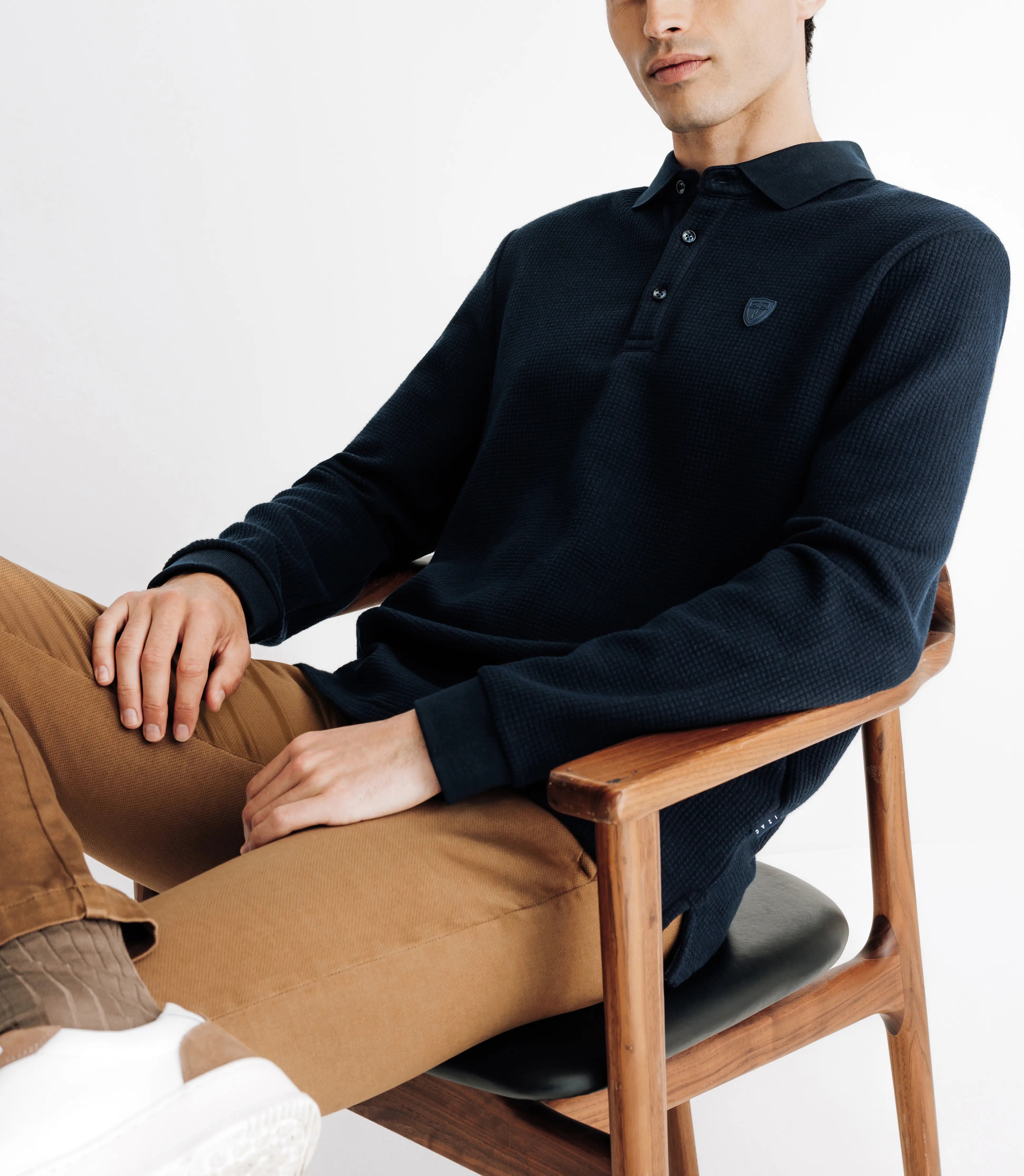 Polo nid d'abeille marine - IZAC