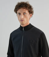 Gilet col montant bi - matière noir - IZAC